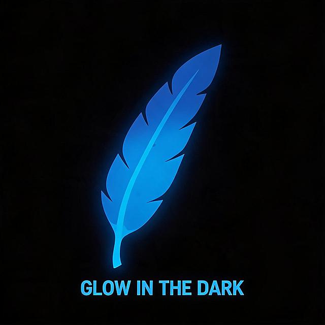 [Main Image-5] glowing effect display of feather bookmark in dark environment.
[氛围风格] magical night effect, unique product feature showcase, mysterious attractive visual.
[画质] 2K low light photography, clear glow effect, product edges sharp, no noise.
[元素] blue luminous feather bookmark against pure dark background. The feather shape glows with soft blue light in dark, shows the unique glow-in-dark feature. Keep the product's shape and structure completely consistent with the input glowing product image. The glow emits from inside the entire bookmark, creating a soft halo effect around the edges.
[光影] the product itself is the only light source, soft diffused blue glow illuminates the immediate surrounding dark background, clear feather shape visible through the glow.
[配色] pure dark almost black background, soft blue glow product, strong contrast highlights the glowing feature.
[视角构图] centered vertical composition, the product fills approximately 70% of the frame, complete glow effect visible.
[文字版式] bottom text center aligned: 'GLOW IN THE DARK', large light blue bold font, clearly visible against dark background.
[比例分辨率] 1:1 square ratio, 2K resolution, clear glowing effect.
[negative prompts] overexposure, completely black invisible product, deformation, extra light sources, messy background, Chinese characters, watermark.