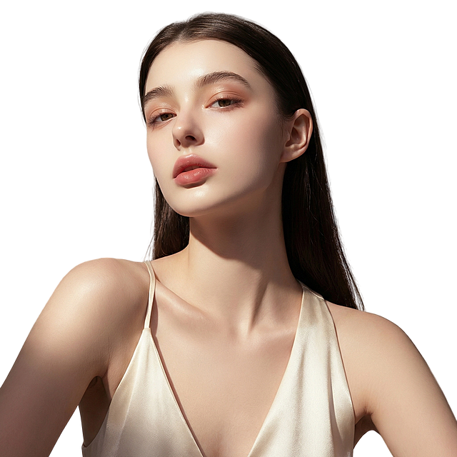 以原图风格延伸图中女生的肩部和身体部分，保持光影和质感一致，延续自然柔和的光影效果和细腻的皮肤质感