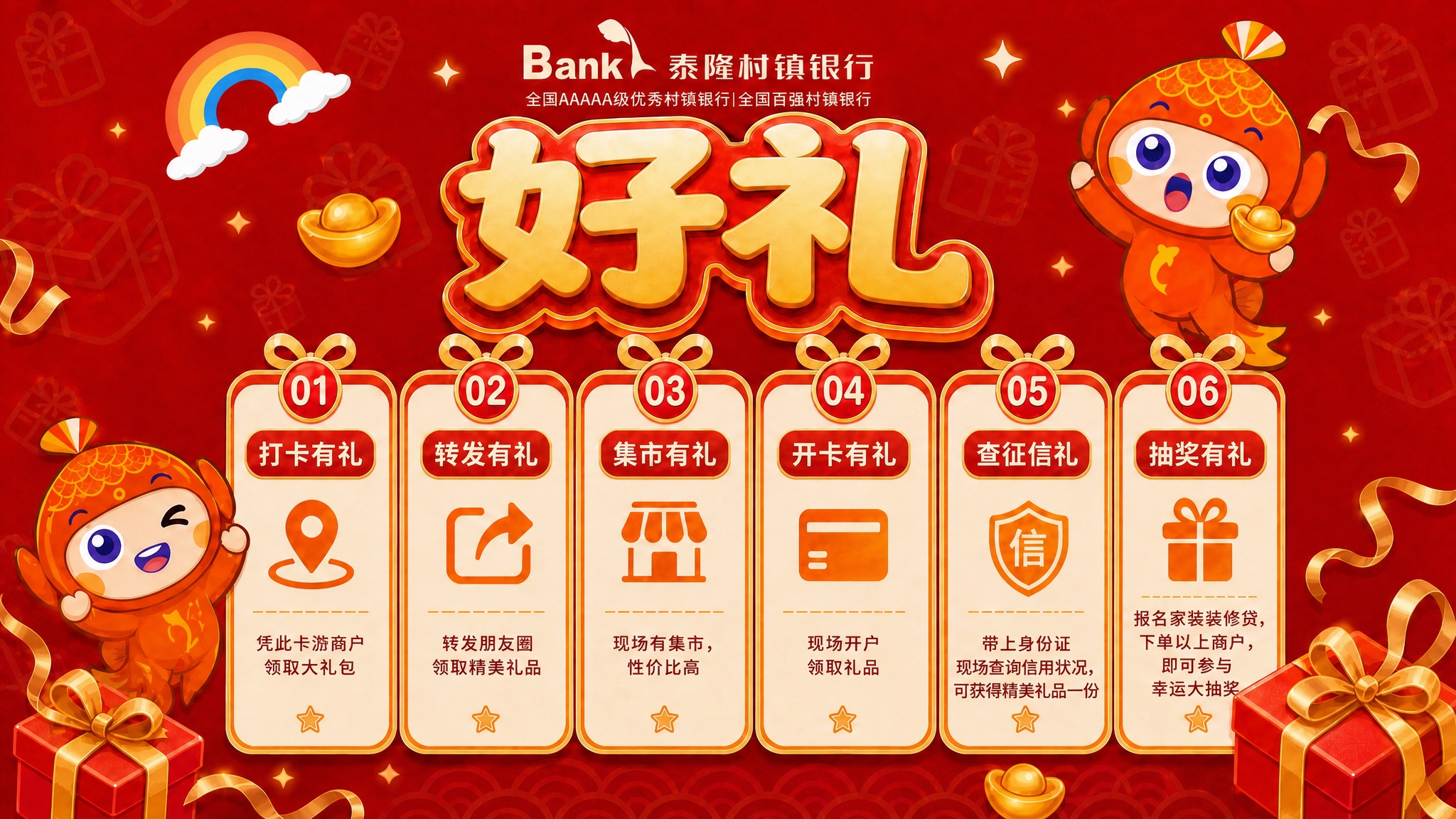 在参考图的基础上，补充第5个板块"查征信礼"的说明文字，内容为… - 图片创意预览