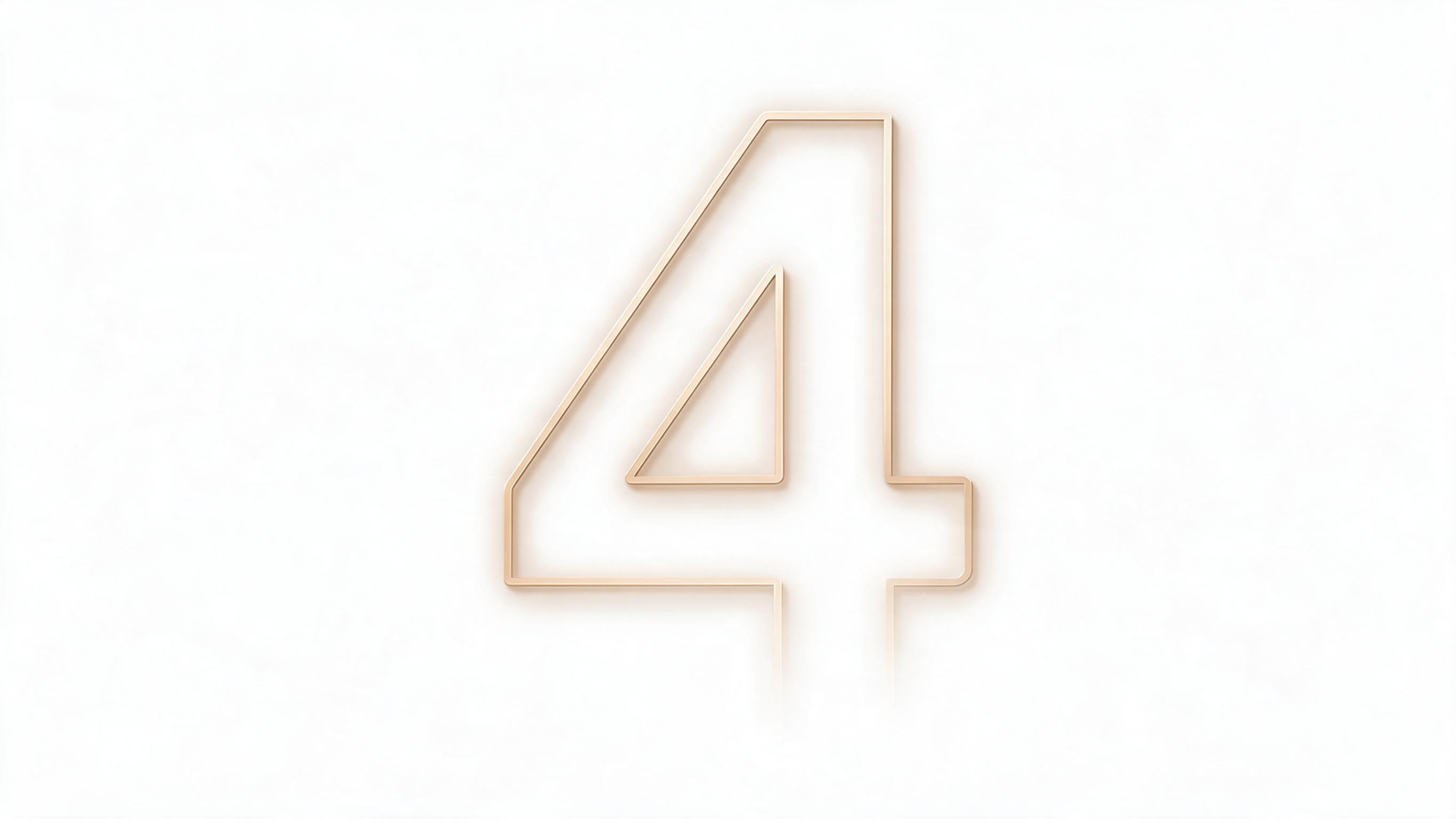 参考图中的数字1的设计风格：极简纤细线条轮廓，浅香槟金色渐变描… - 图片创意预览