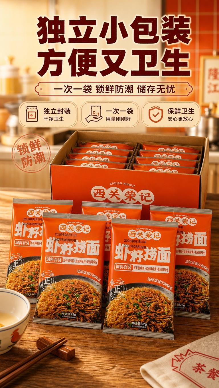 [商品] 使用【图2】整箱陈列虾籽捞面图和【图1】袋装图；保留… - 图片创意预览