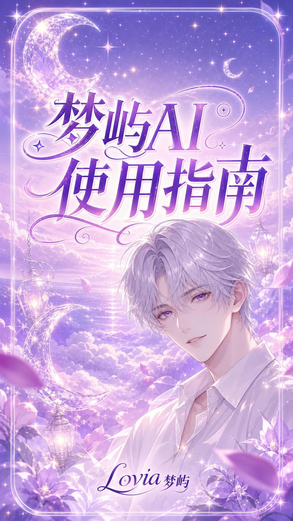 抖音竖版封面图，风格三：二次元乙女游戏风。参考图中的粉紫梦幻色… - 图片创意预览
