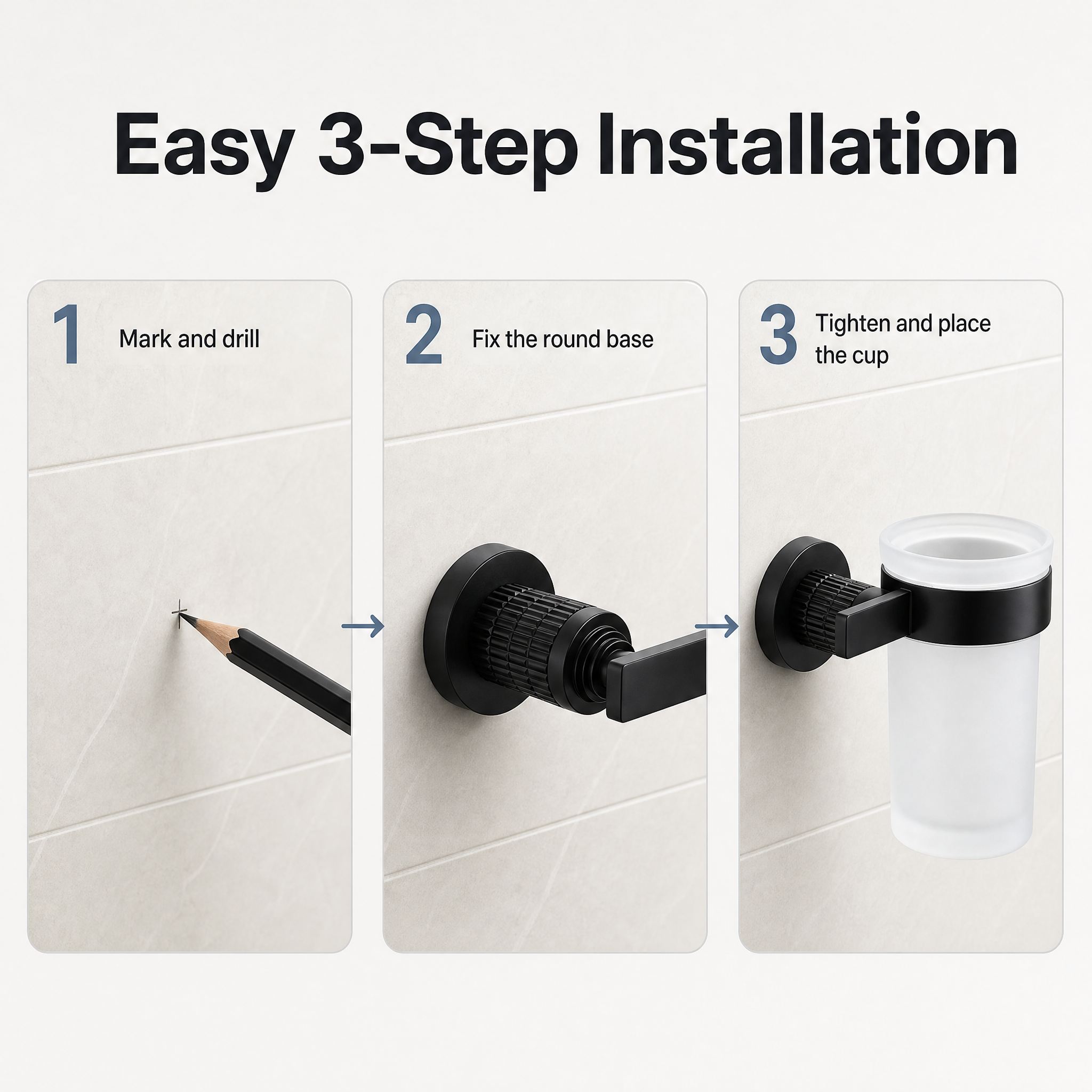 壁挂式牙刷杯（Wall-Mounted Toothbrush… - 图片创意预览