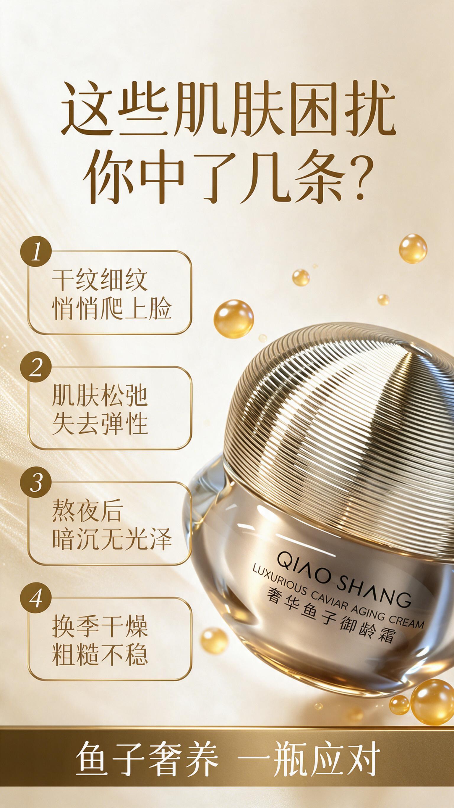 [商品] 使用【图1】QIAO SHANG 奢华鱼子御龄霜；保… - 图片创意预览