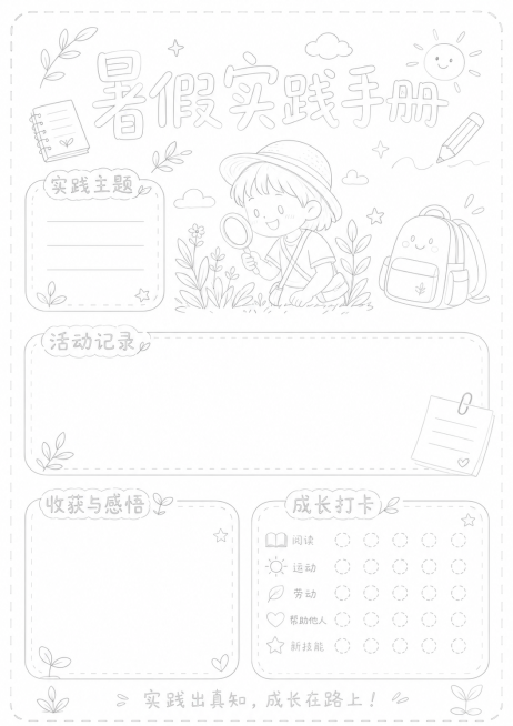 进一步淡化线条颜色，让整体线稿更浅，保留完整文字和清晰轮廓，背景保持纯白色，更适合手绘填色打印预览效果