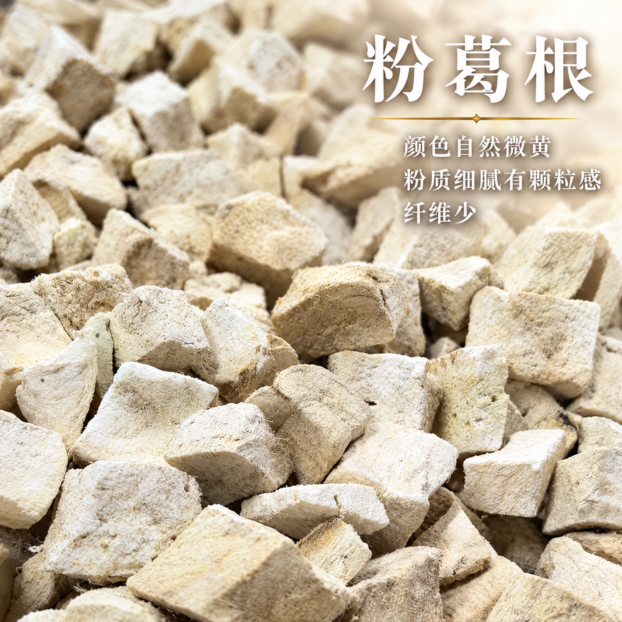 基于上传的粉葛根素材进行主图创作，严格使用上传素材，完整保留原… - 图片创意预览
