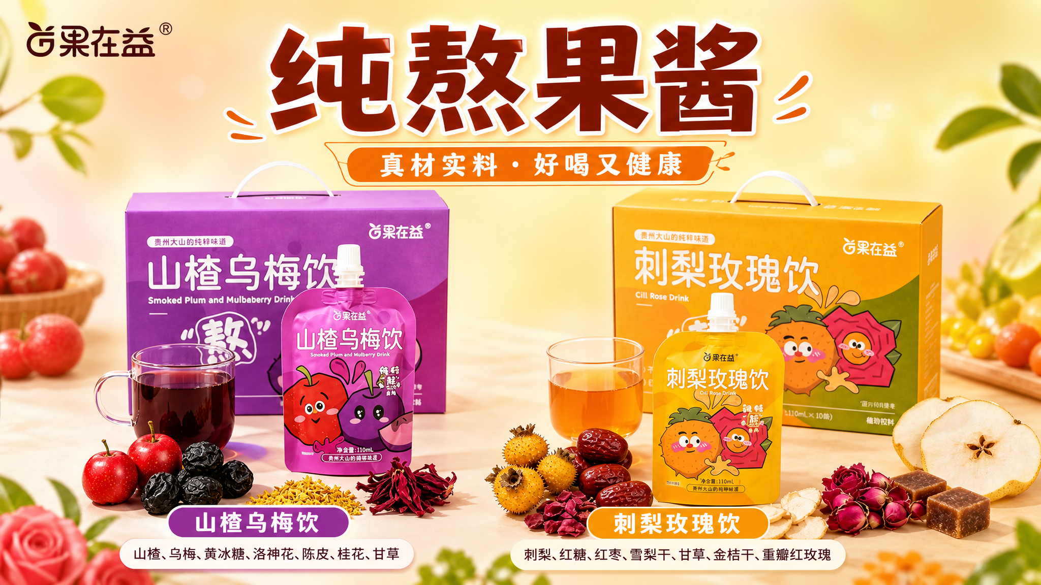 横版电商banner设计，尺寸比例17:10，暖色调温馨美食风… - 图片创意预览