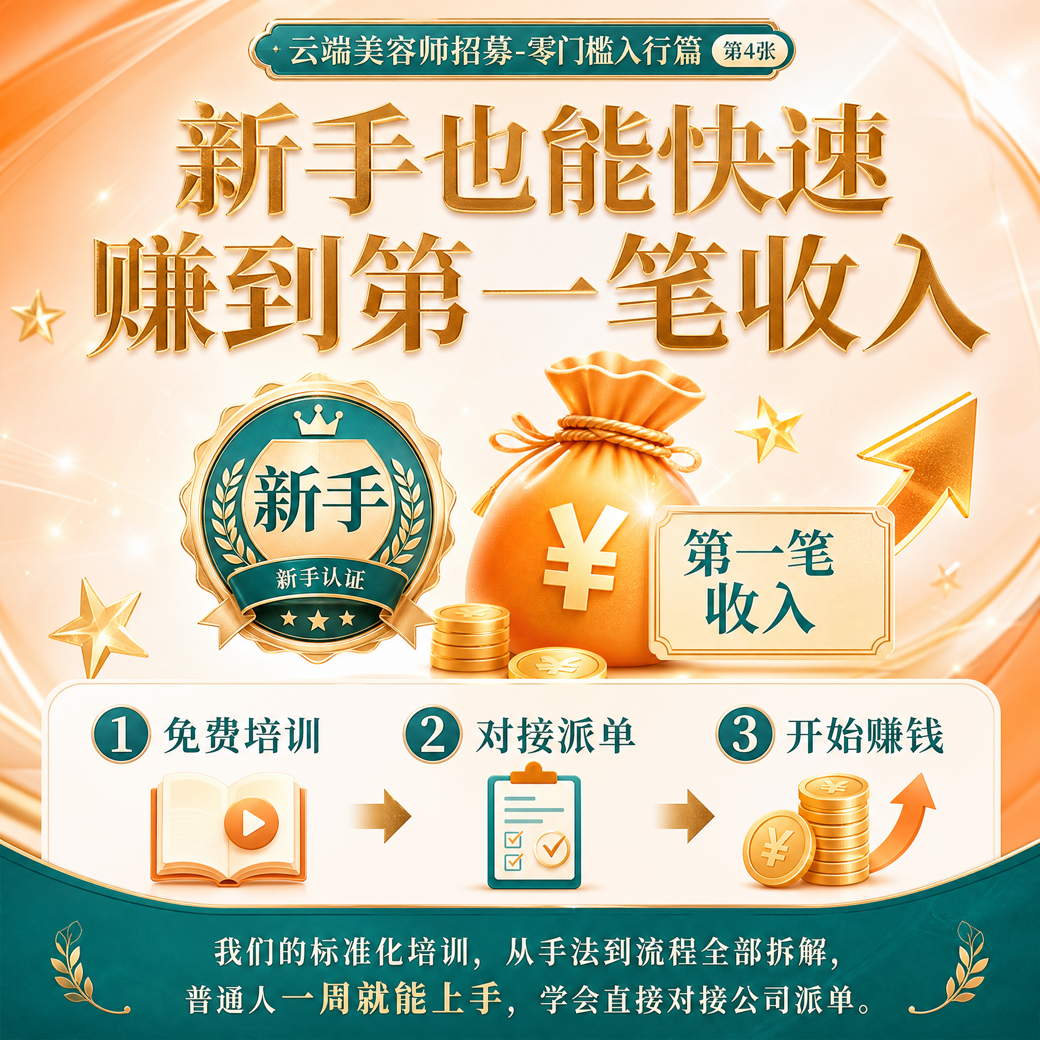 轻奢美业风朋友圈正方形图，1:1比例，爱马仕橙+松石绿+白色配… - 图片创意预览