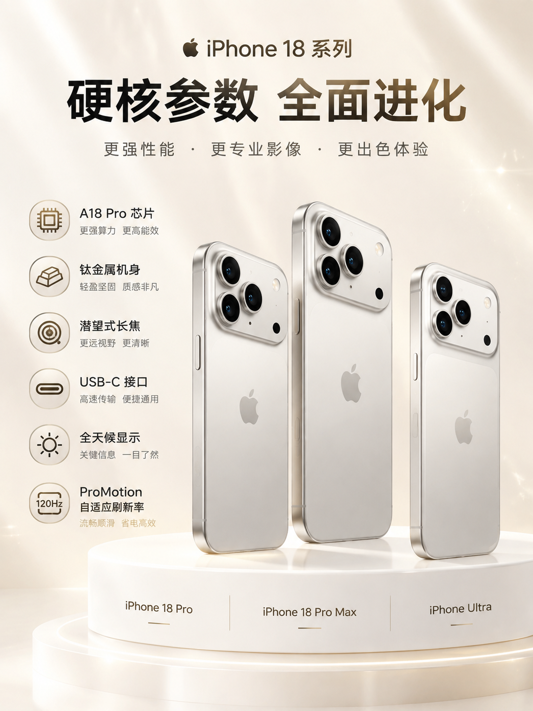 3:4竖版商业数码海报，米杏暖白色浅色系背景，细腻柔和漫射光影… - 图片创意预览