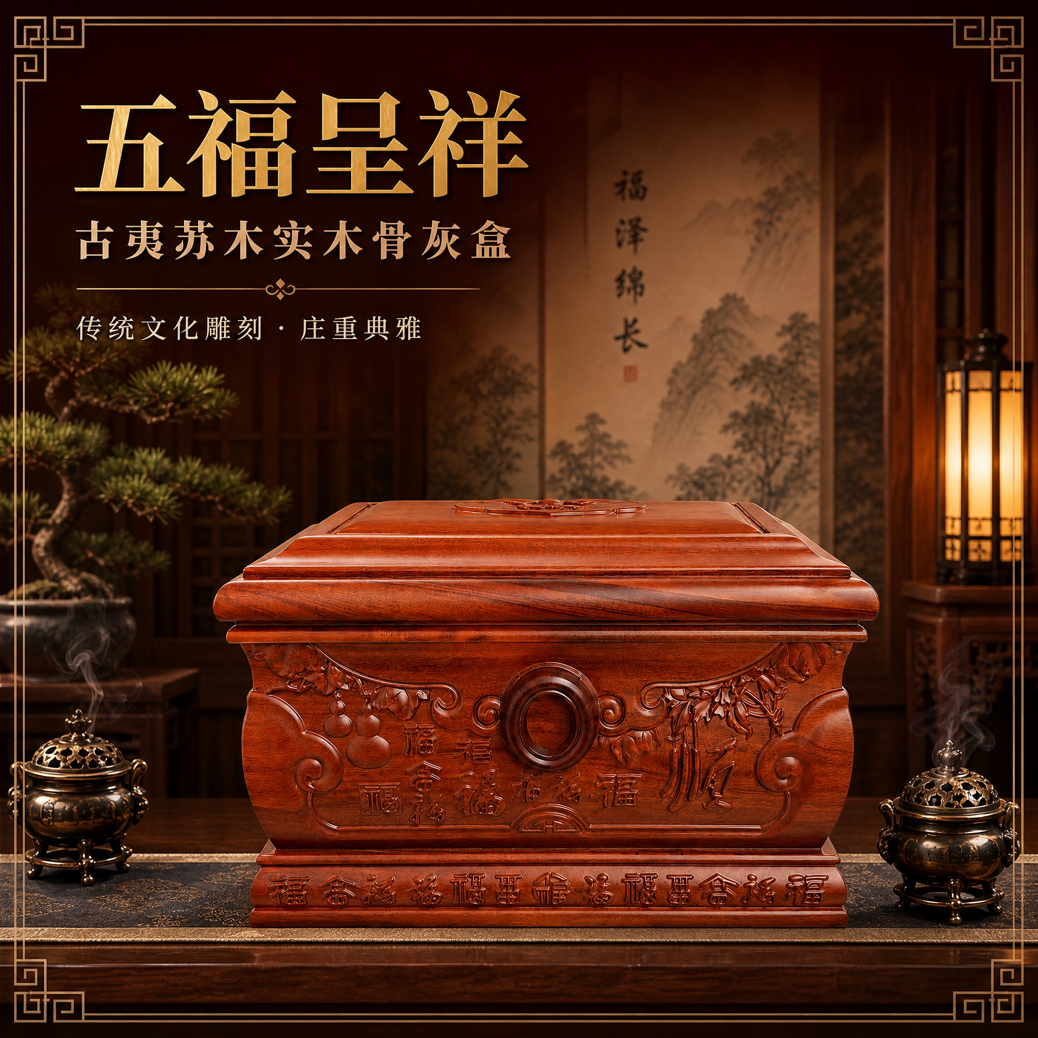 [主图-1 800×800] 首图点击率，主题：五福呈祥 古夷… - 图片创意预览