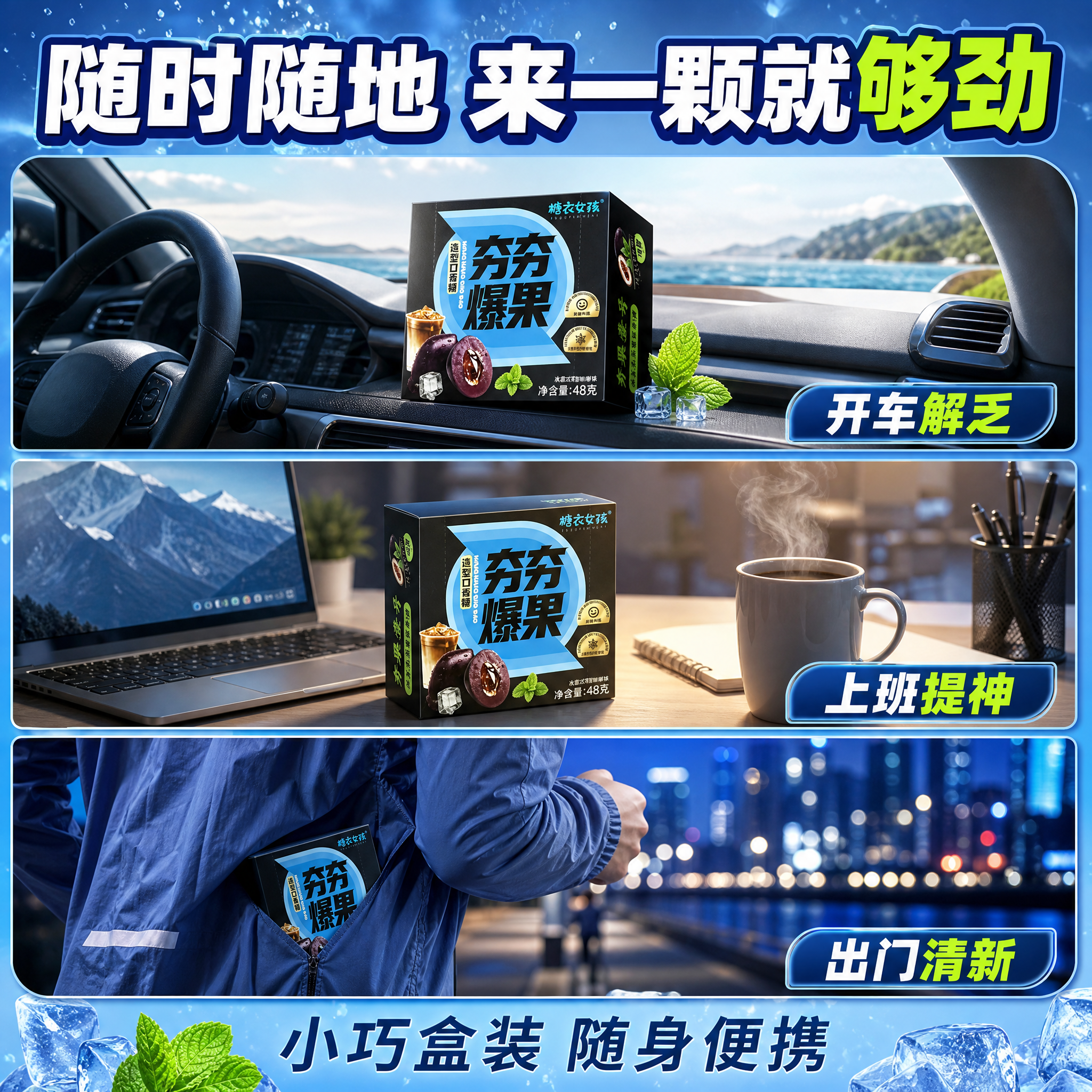 [主图-5] 多场景使用 全天侯适用展示。 [统一基调] 抖音… - 图片创意预览