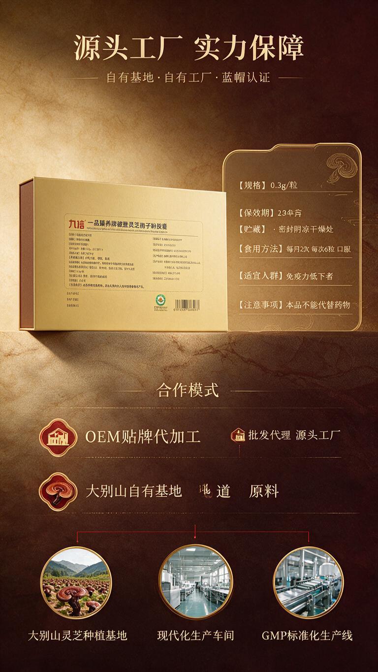 [商品] 使用【图2】一品臻养牌破壁灵芝孢子粉胶囊礼盒背面；保… - 图片创意预览