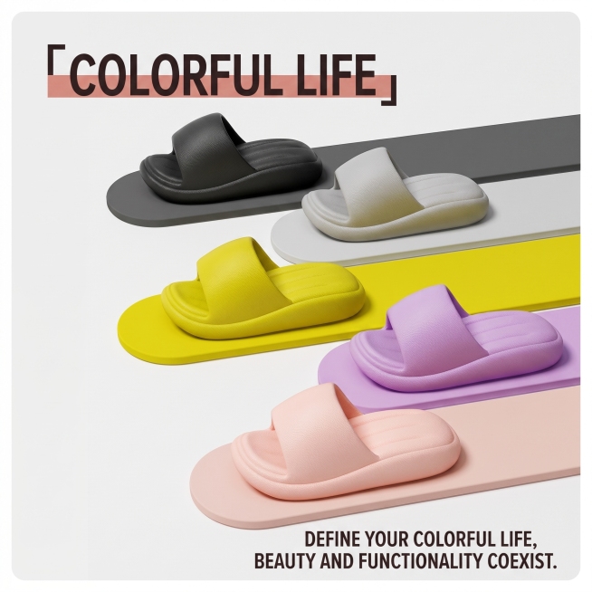 将图中所有中文修改为英文，保持原布局不变：多彩生活 Colorful Life，定义你的多彩生活 颜值与实力并存 Define your colorful life, beauty and funct预览效果