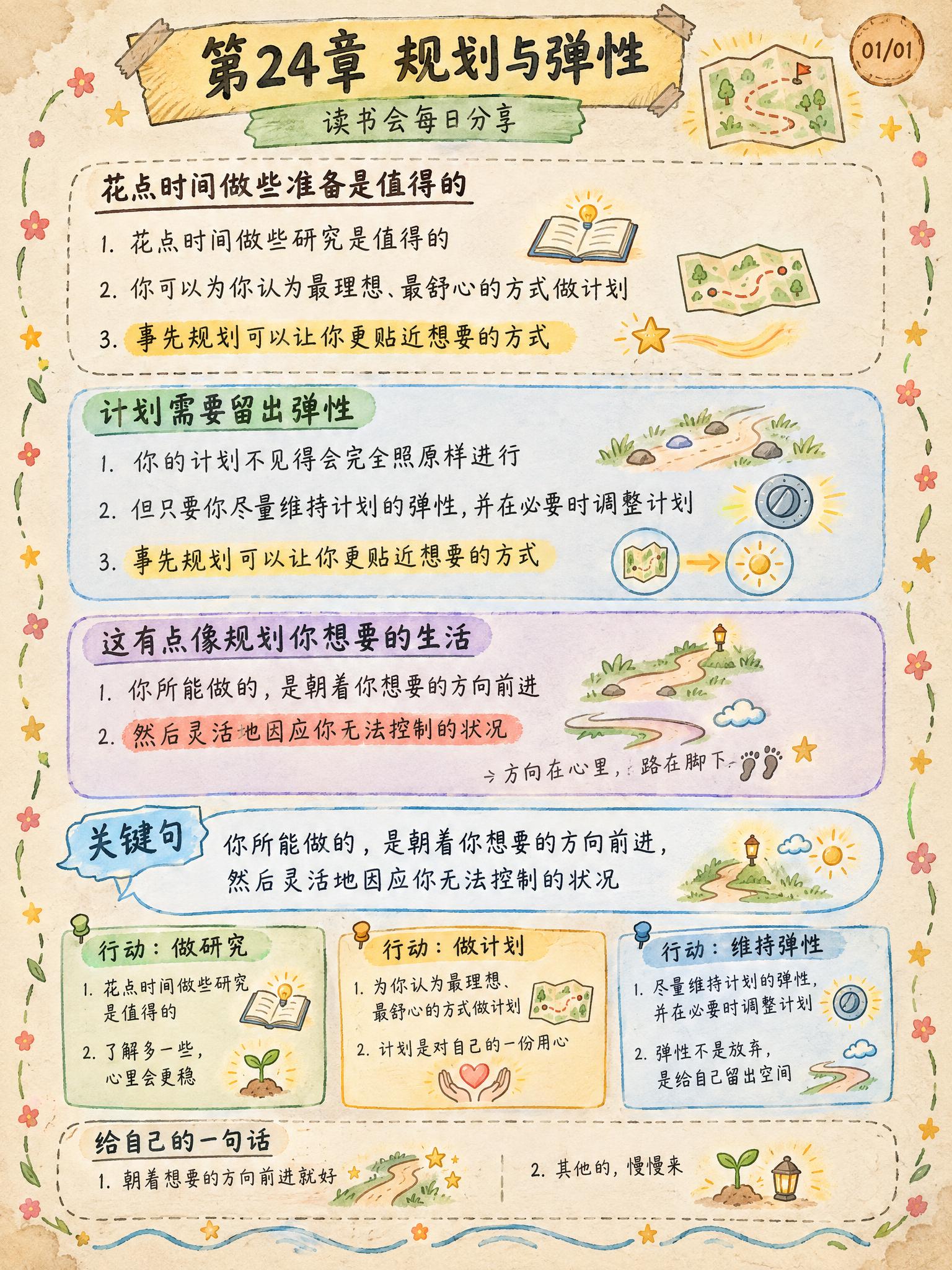手绘涂鸦笔记(Sketchnote)风格，经典手账风，3:4竖… - 图片创意预览