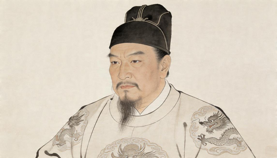 朱元璋像，最接近历史真实形象，水墨画效果预览效果