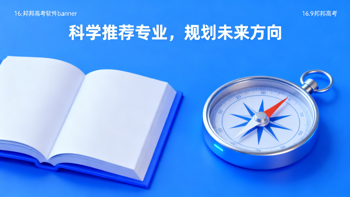 帮我生成几个banner图，图片比例是16:9，应用于邦邦高考软件，该应用主要是查看往年高考分数，并根据输入自己的高考分数，自动给你推荐院校及专业，生成的六张banner图颜色保持统一，不要差距太大预览效果