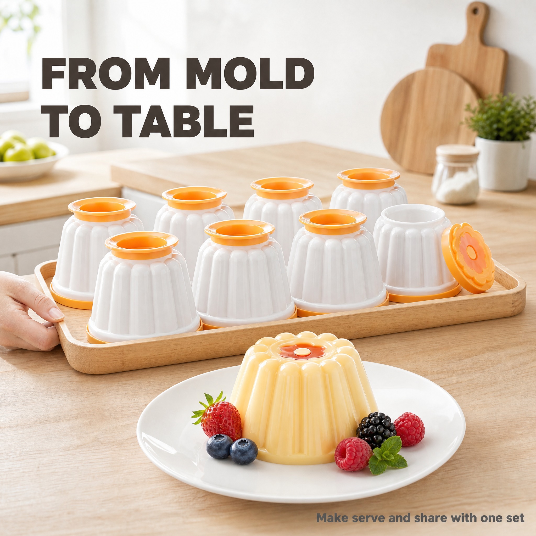 [主图-4] 8 Pcs Pudding Molds with… - 图片创意预览