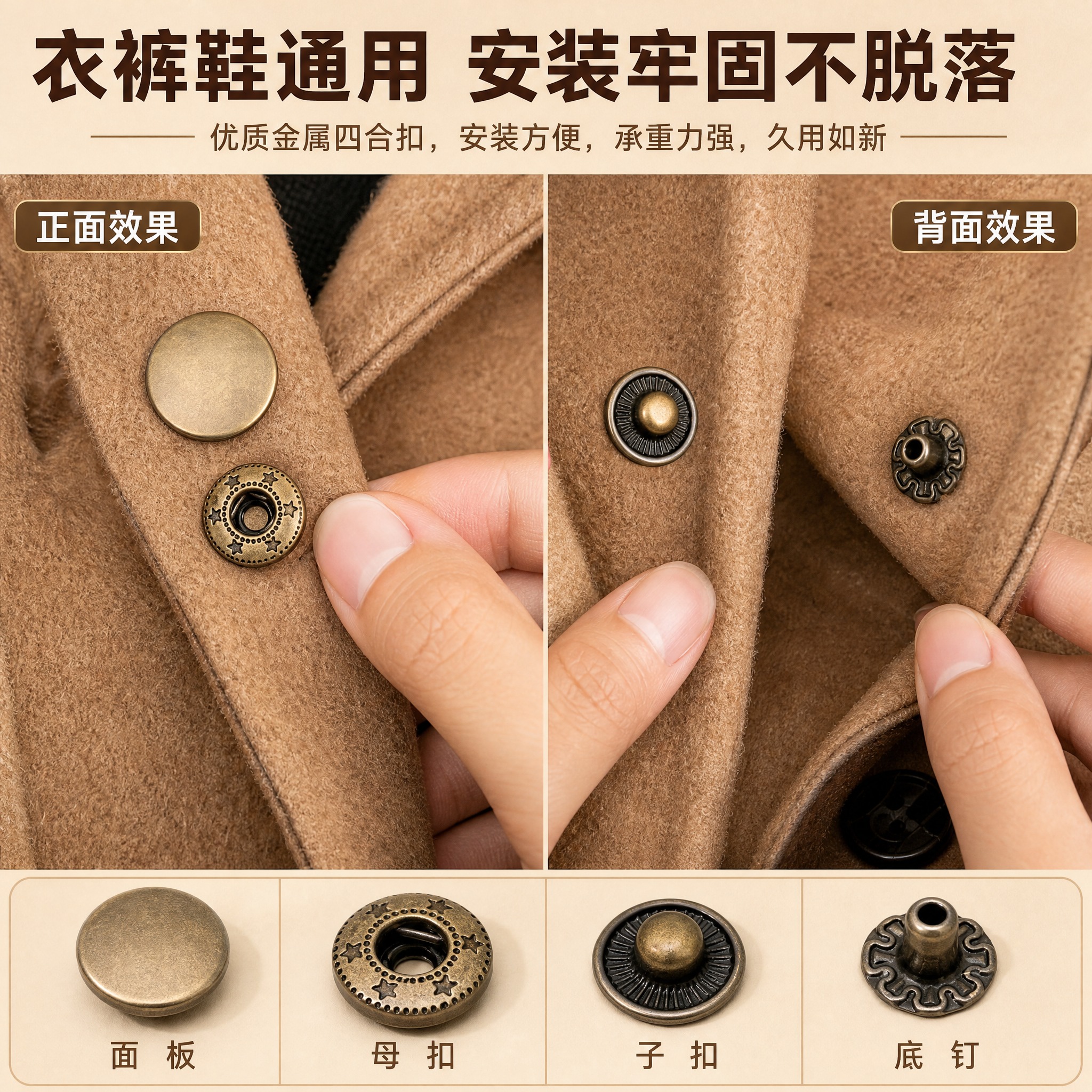 [主图-10] 831型金属四合扣 衣服外套应用场景图。 [统… - 图片创意预览