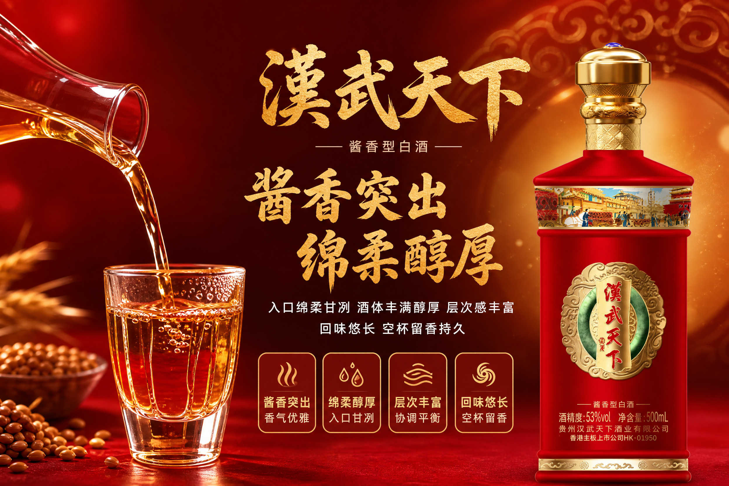 [主图5] 口感风味图，突出酒体品质与感官描述。 [统一基调]… - 图片创意预览