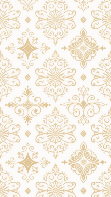 一张白色背景上布满精致金色暗纹的图案设计，暗纹由多种对称的卷曲花纹、几何图形和抽象装饰元素组成，线条细腻流畅，整体呈现出典雅、复古且具有层次感的视觉效果，图案排列整齐有序，形成无缝的重复纹样，金色暗纹在白色背景上显得低调而华丽，具有传统装饰艺术的美感和现代设计的简洁感。预览效果