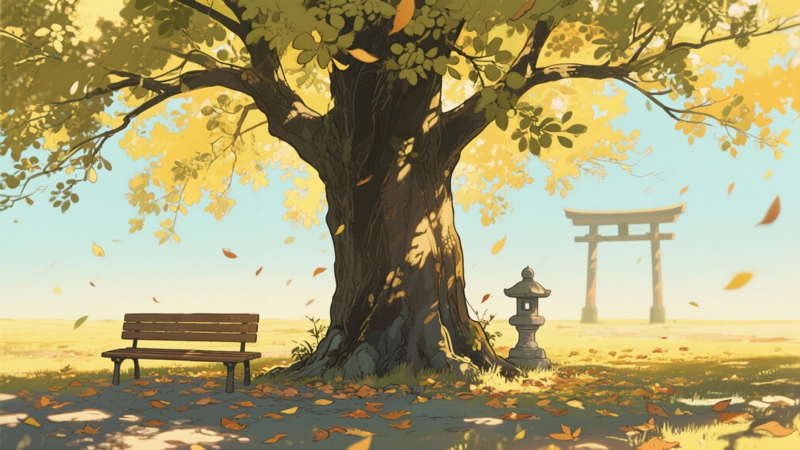 二次元，树下，细节丰富，暖黄色，氛围回忆，生成2张，不要人，4k预览效果