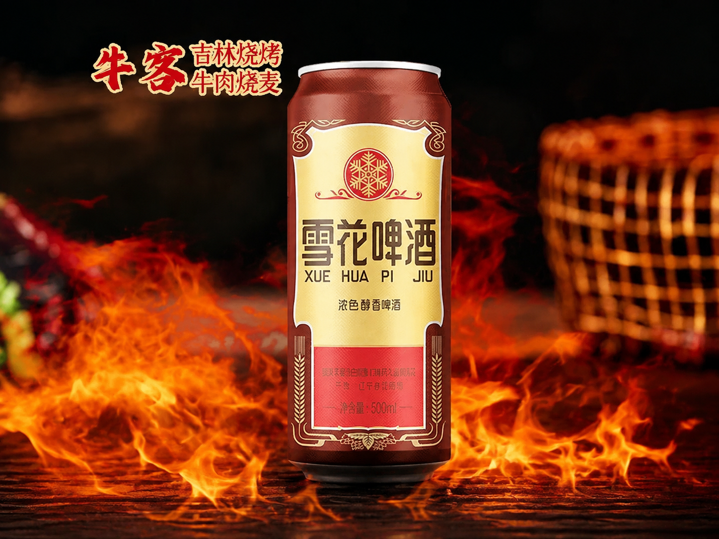 去除图片底部红色栏区域的所有文字（包括炭火现烤、新鲜食材、美团… - 图片创意预览