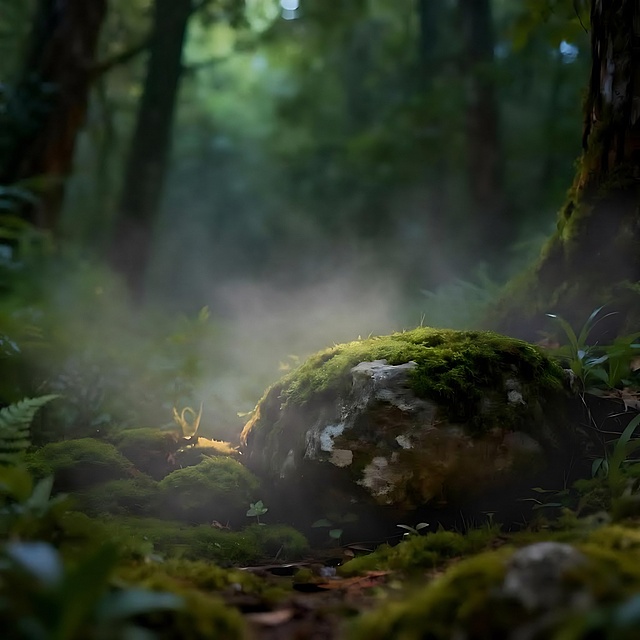 帮我生成一张森林海报 不要大树 火锅店菜品用，要商用  尺寸要 191.5cm x 150cm