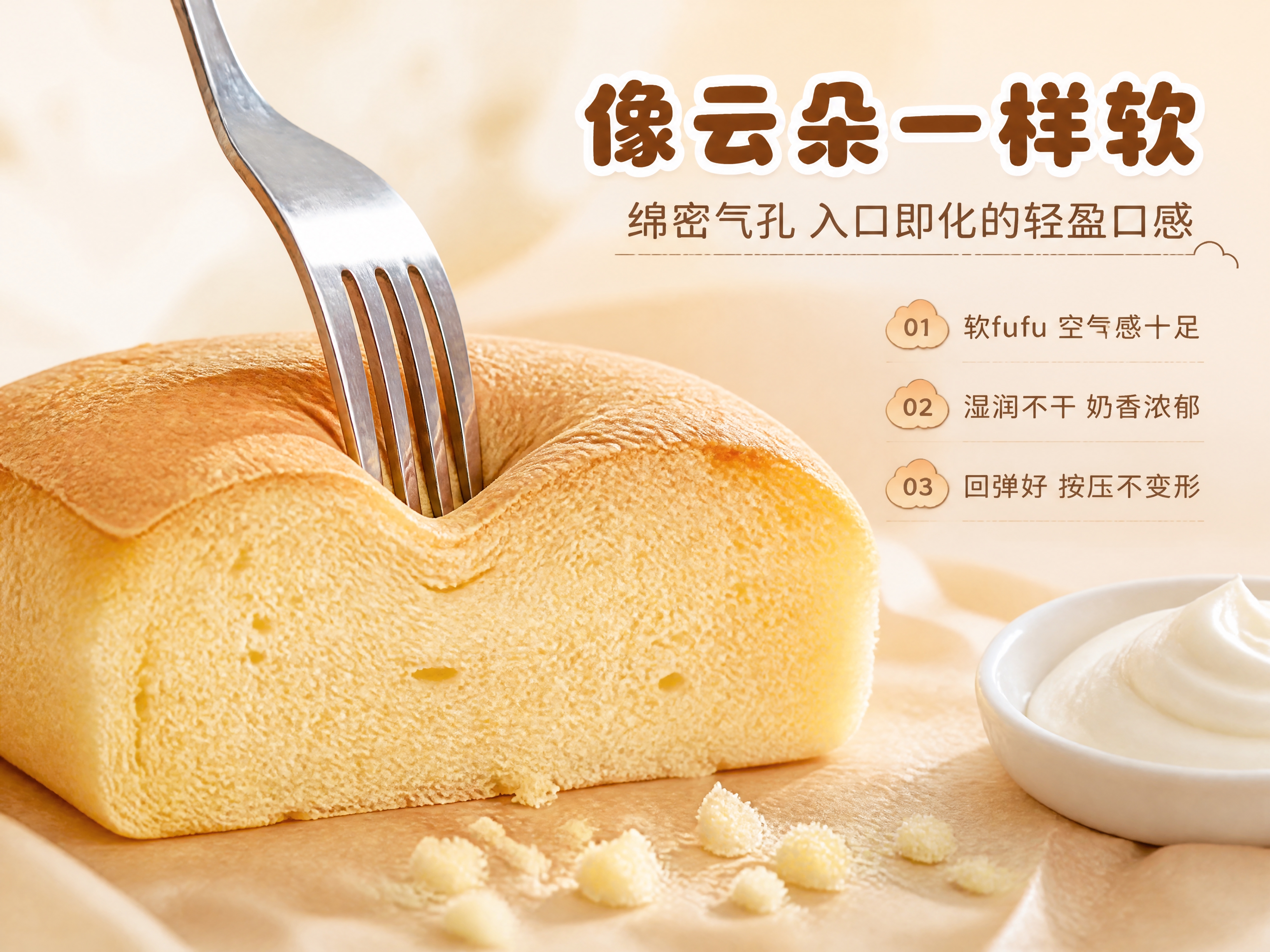 [商品] 使用【图1】新西兰牛奶味软蛋糕；保留蛋糕浅金黄色、蓬… - 图片创意预览