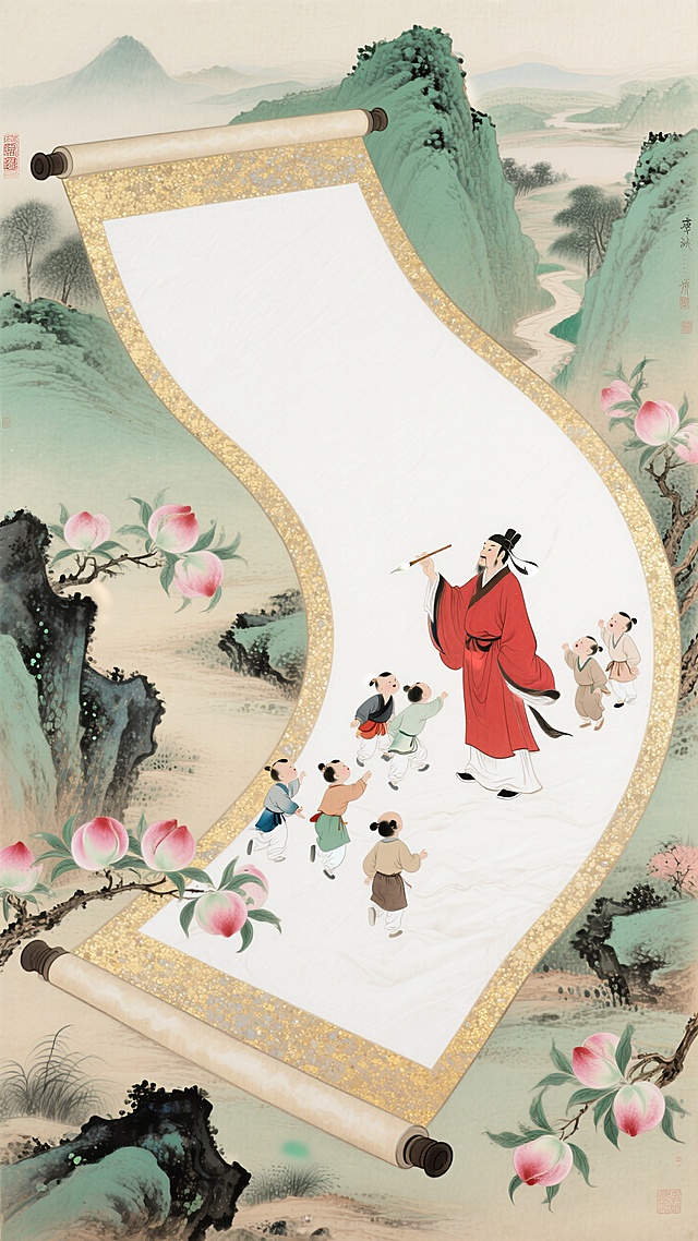 教师节｜山水风海报