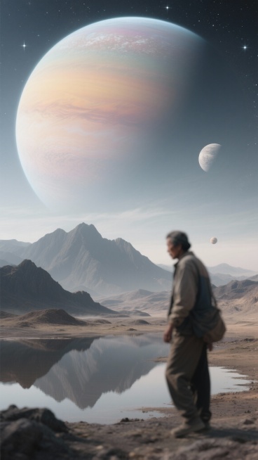 模仿图片风格，生成5张星球科幻高清图预览效果