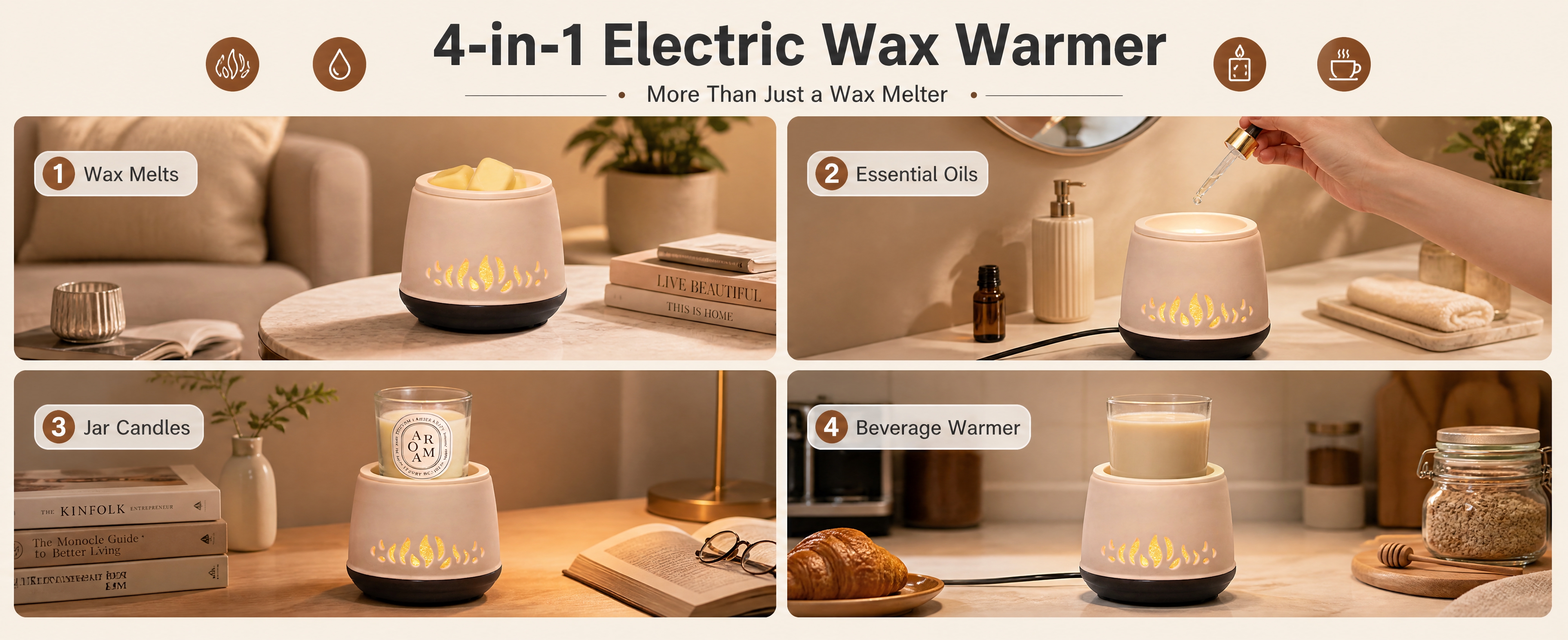 [商品] 使用【图3】陶瓷电热融蜡器；保留产品外观、颜色、材质… - 图片创意预览