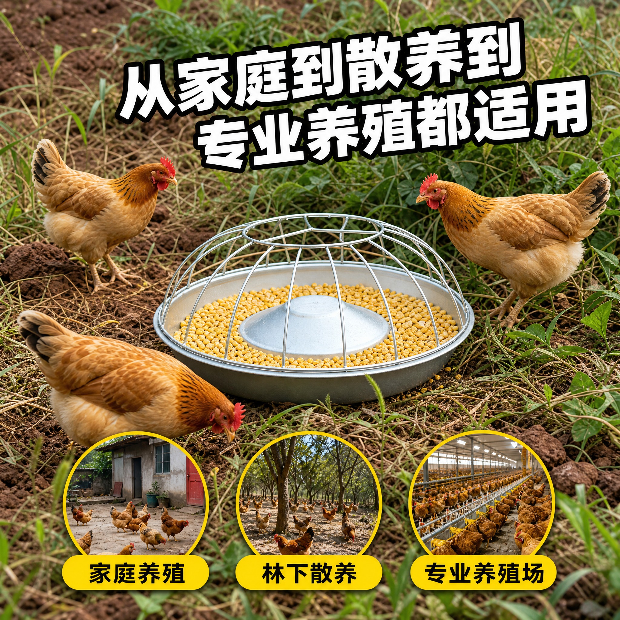 [主图-4] 场景适用 主题：从家庭到散养到专业养殖都适用 多… - 图片创意预览