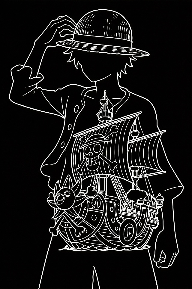 帮我改成一张以白色线条手绘的插图，要求风格抽象，简约，背景色是黑色（#262626）