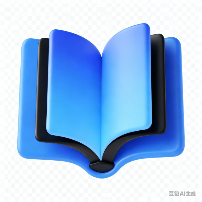去掉黑色背景，改成透明背景，保持书本图标主体内容和质感不变预览效果