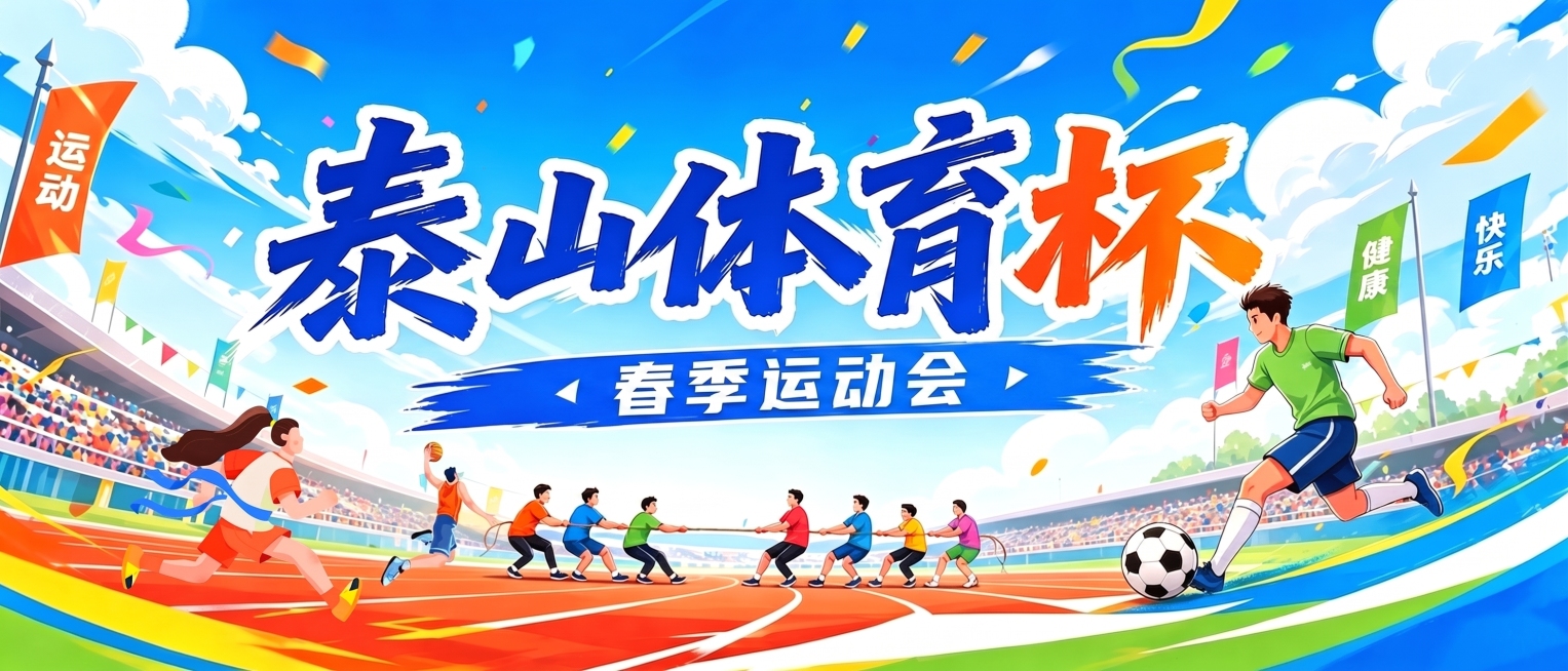修改副标题文字为"春季运动会"，保持整体画面风格和其他内容不变预览效果