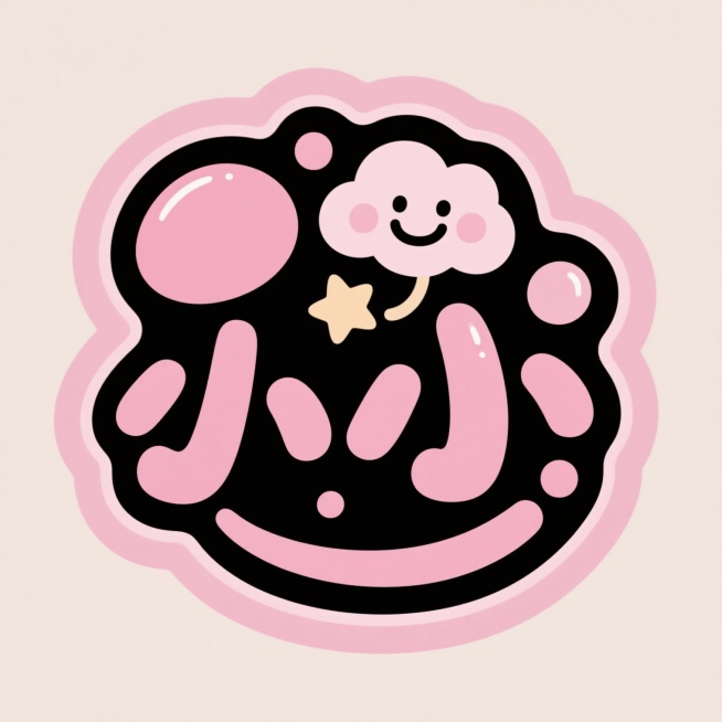 设计一个名称为小小的logo颜色使用粉色的可爱的有个性的预览效果