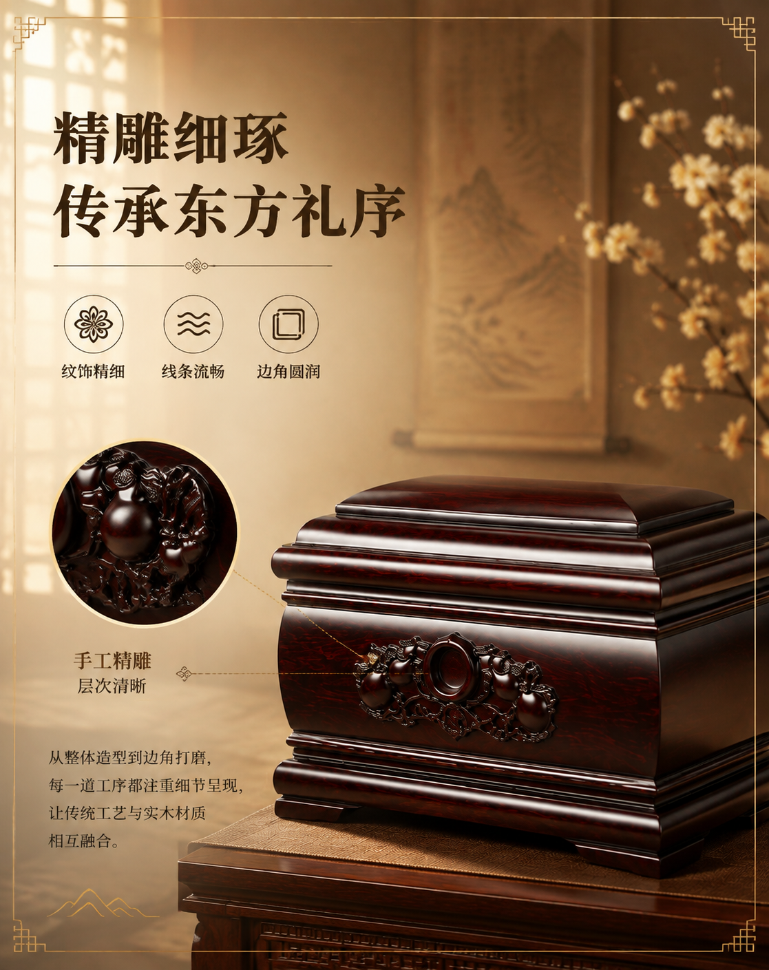 [主图-4] 精雕工艺细节：展示雕刻纹饰与边角打磨工艺，体现匠… - 图片创意预览