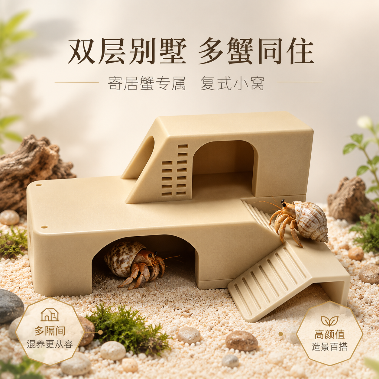 [主图-1] 淘宝首图：一眼看出是寄居蟹双层别墅，情绪场景首图… - 图片创意预览