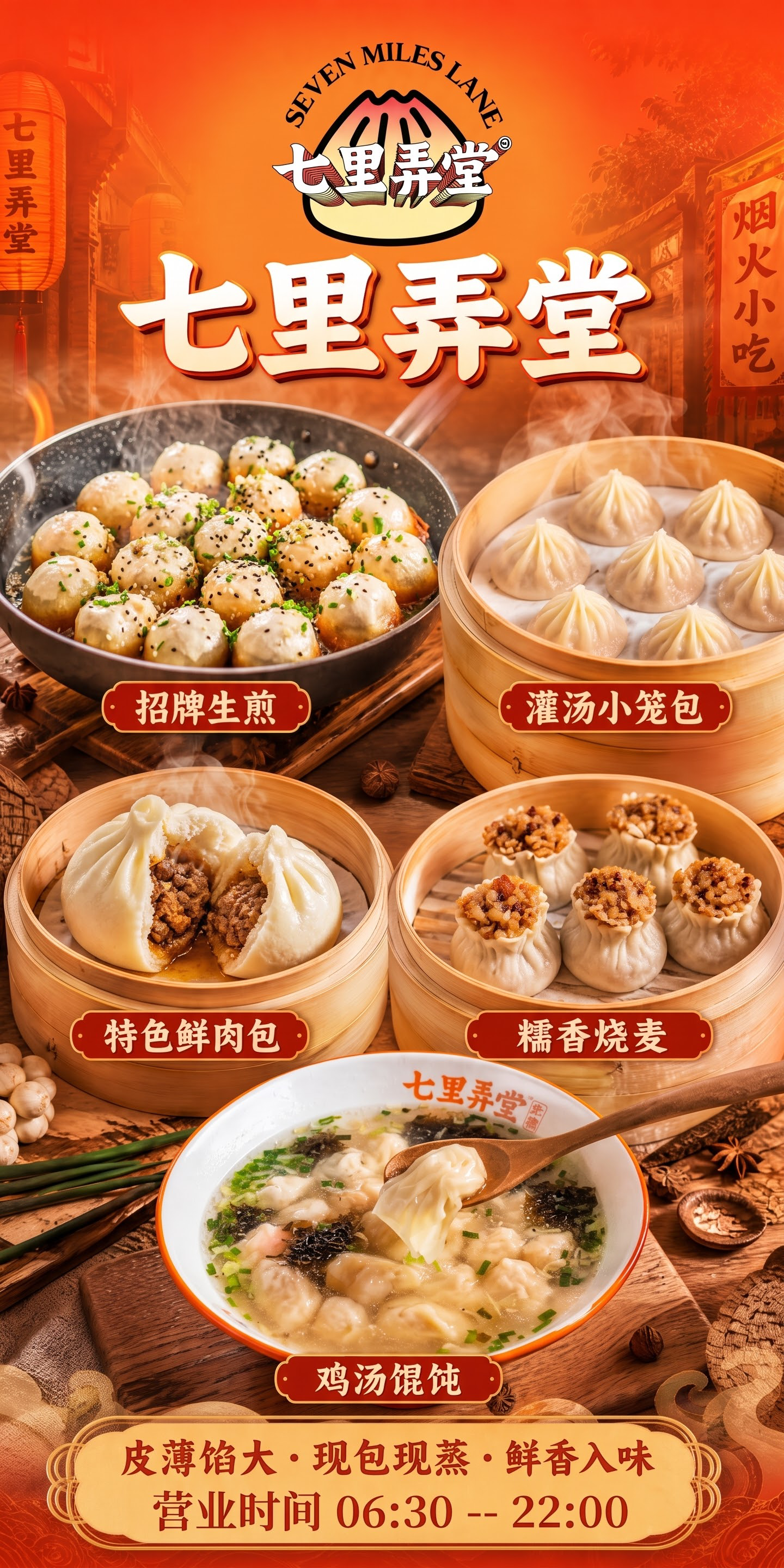 最下面增加一个营业时间 06：30--22：00 - 图片创意预览
