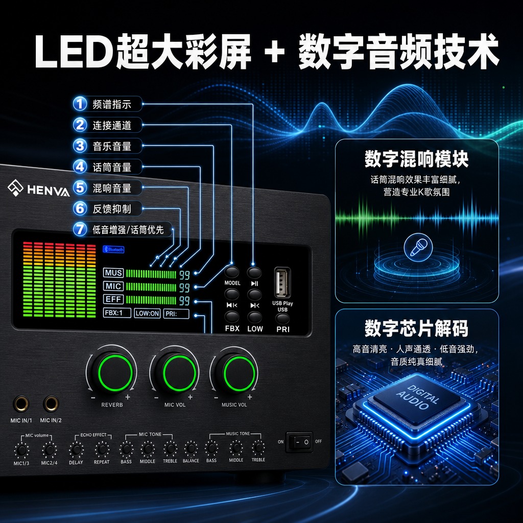 [商品] 使用【图1】上方正面图的HENVA HA-K350功… - 图片创意预览