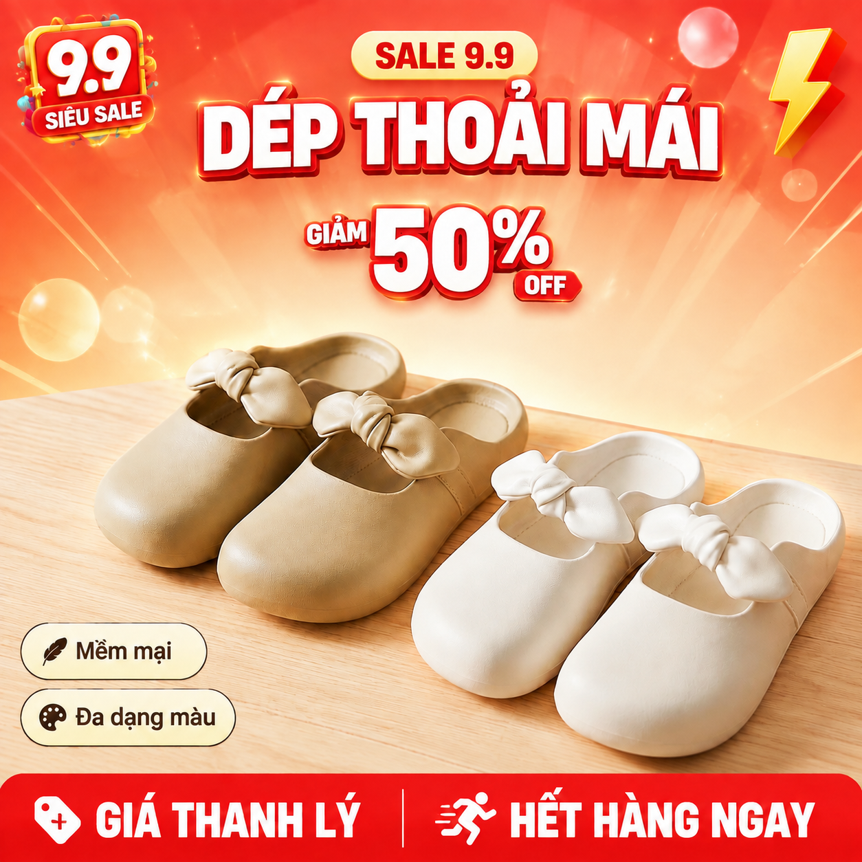 基于原图优化调整：将中间的"GIẢM 50% OFF"文字整体… - 图片创意预览