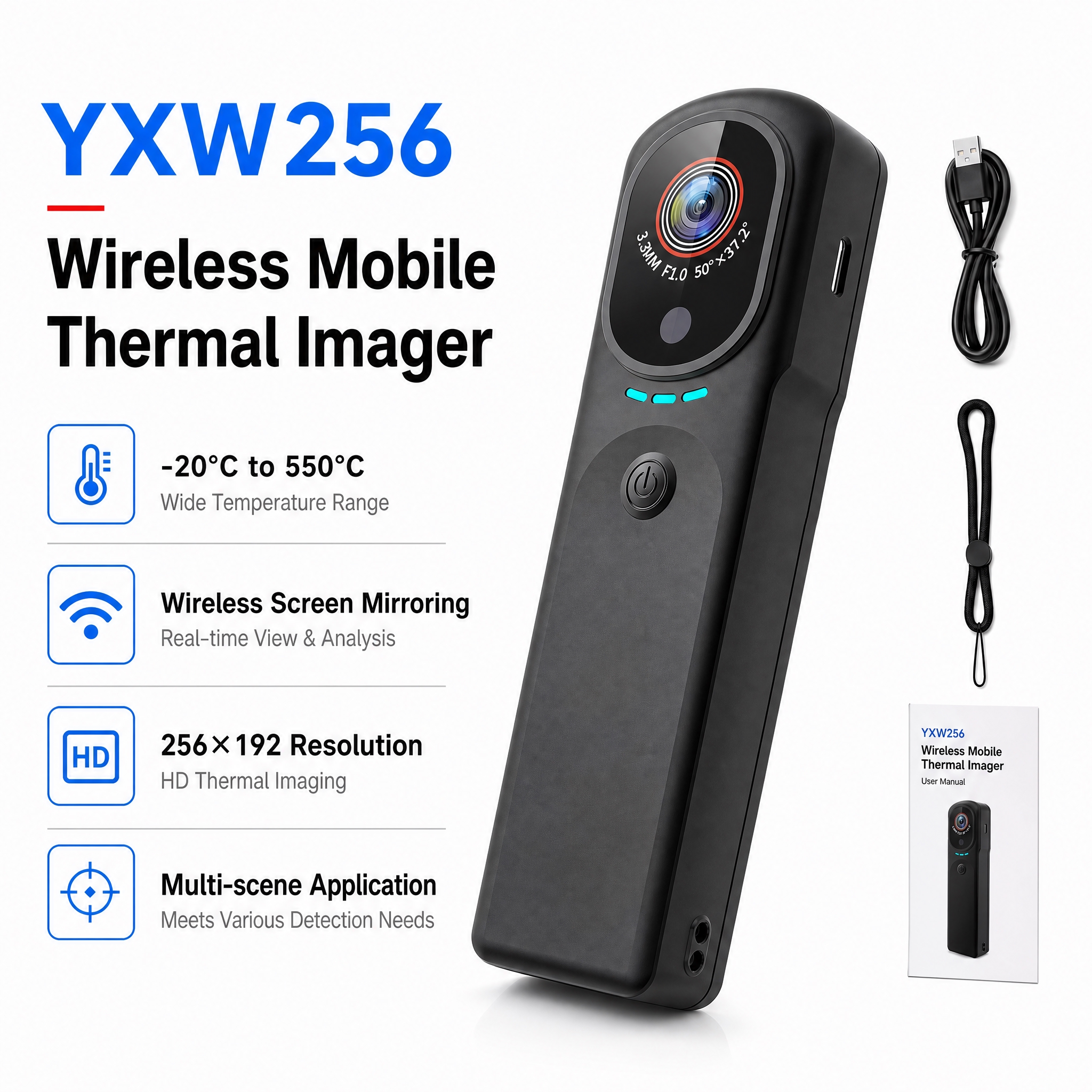 使用第一张图的海报模板版式，将产品替换为第二张图中的黑色手持无… - 图片创意预览