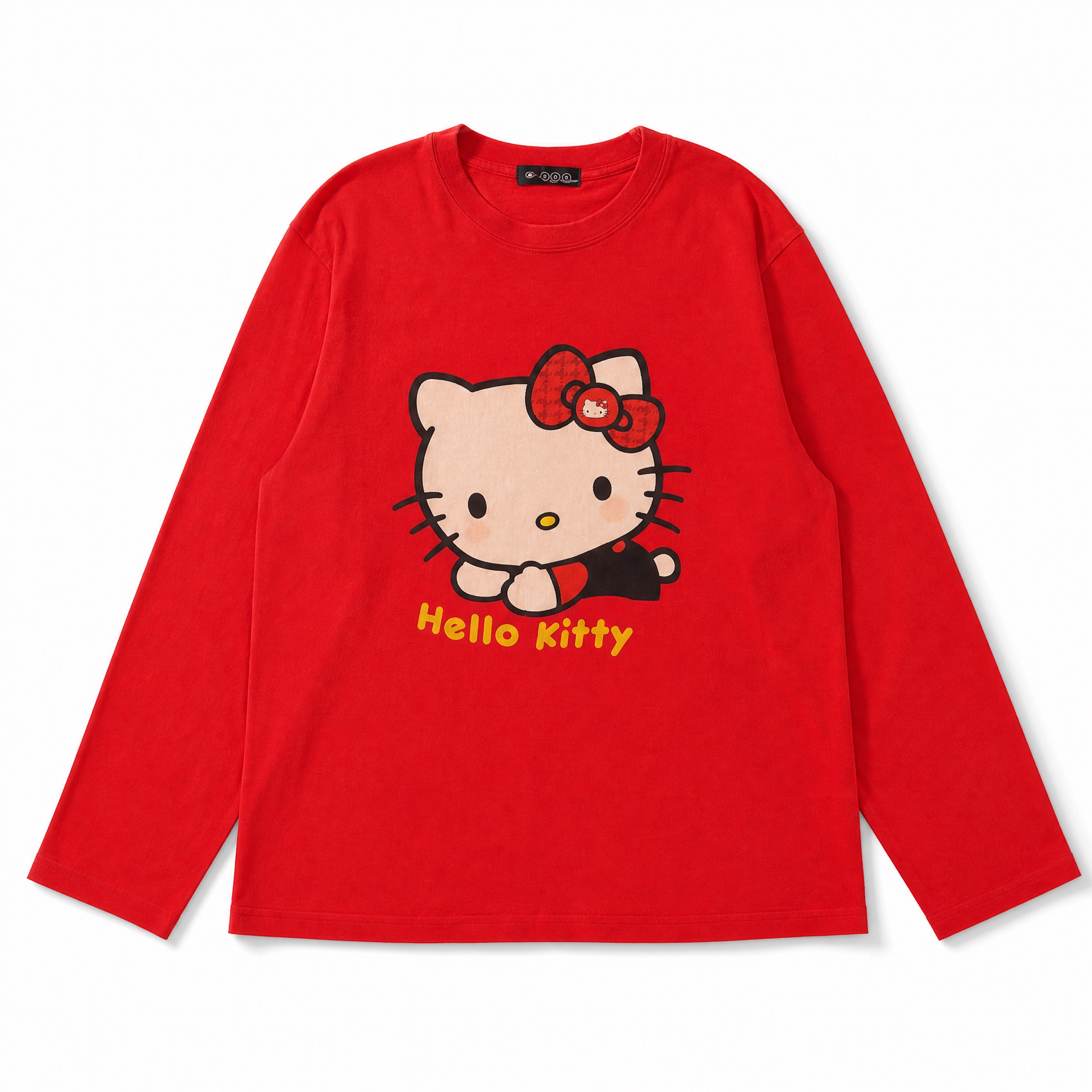 参考图中的红色Hello Kitty长袖T恤，保持服装款式、颜… - 图片创意预览
