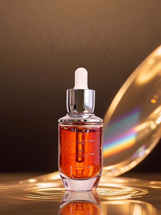 清除图片顶部的所有文字，保持原背景棕色渐变风格，保持原有瓶子和背景其他部分不变，填补区域自然匹配背景