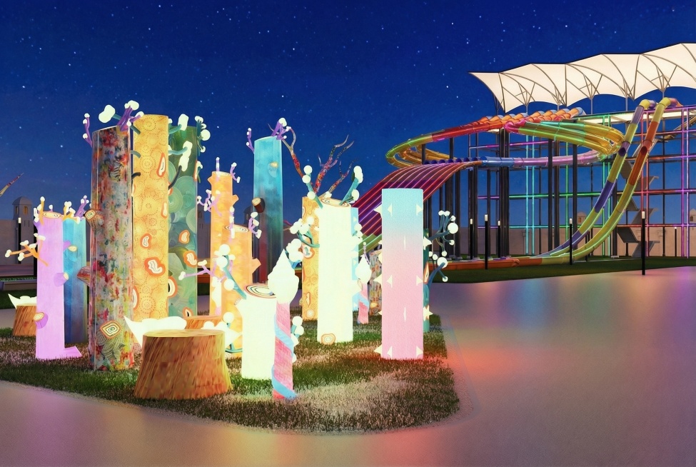 参考图1的滑梯效果，调整图2预览效果