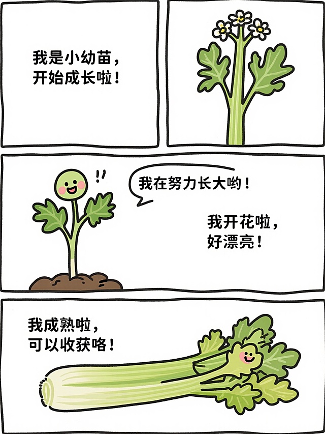 清新插画风，植物成长故事，展现自然生命力。