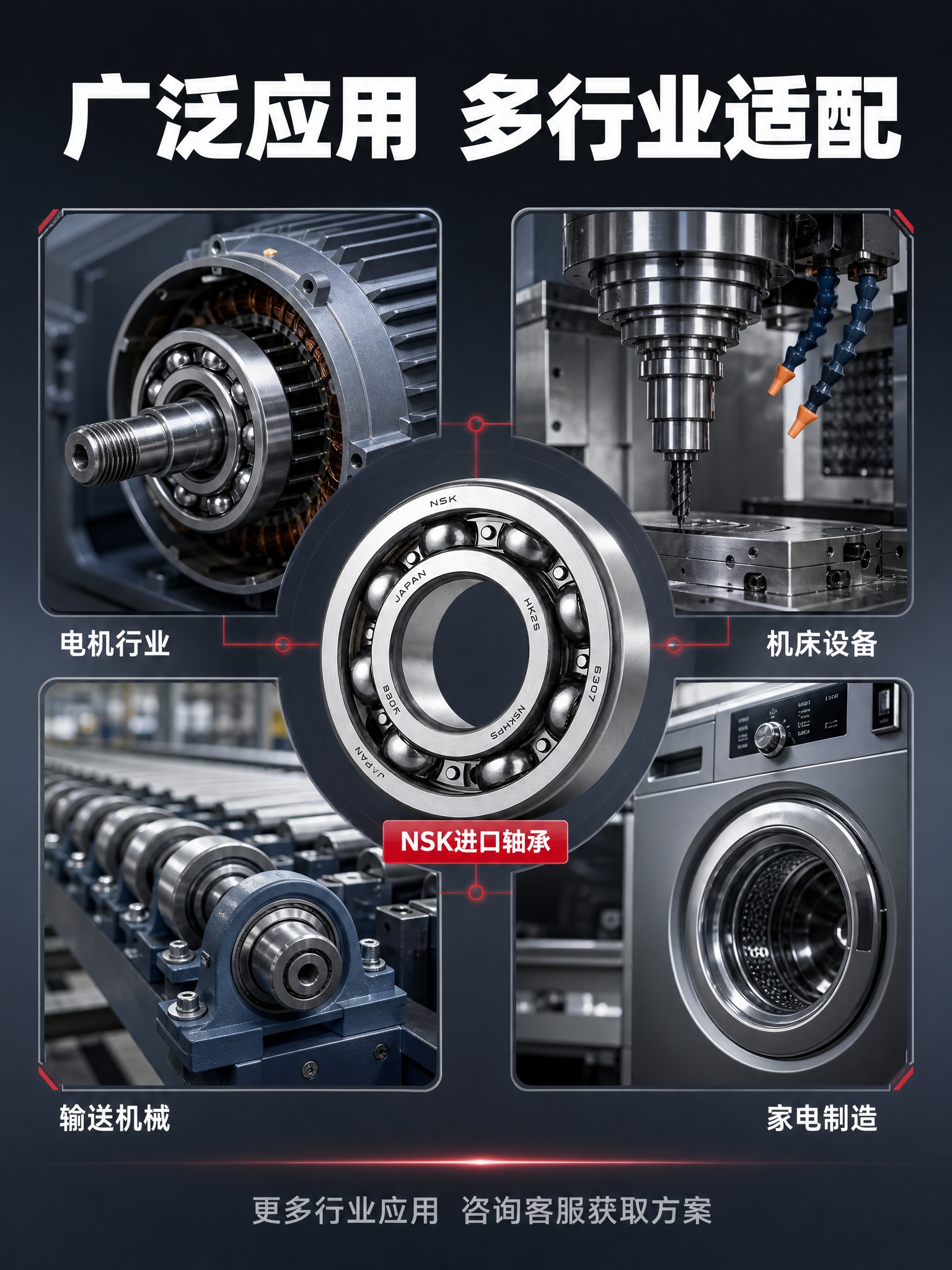 [商品] 使用【图1】NSK深沟球轴承；保留轴承真实外观与NS… - 图片创意预览