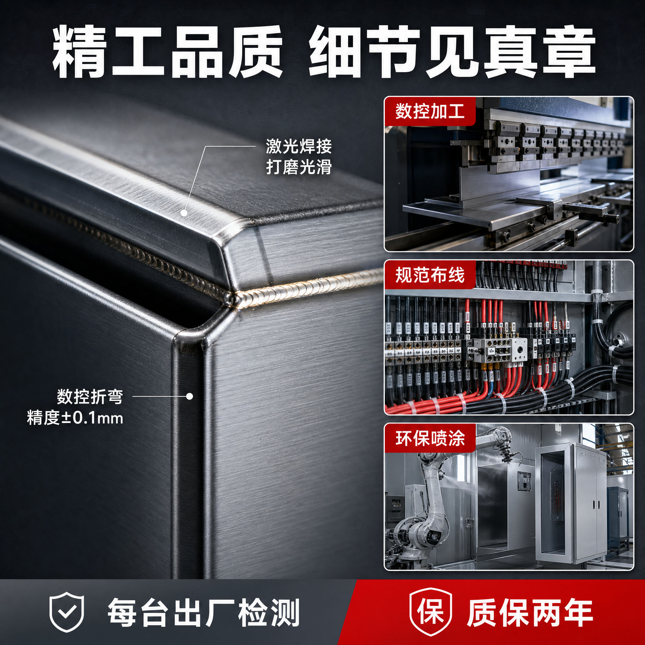 [主图-4] 成套电气设备产品工艺细节展示图。 [氛围风格]… - 图片创意预览