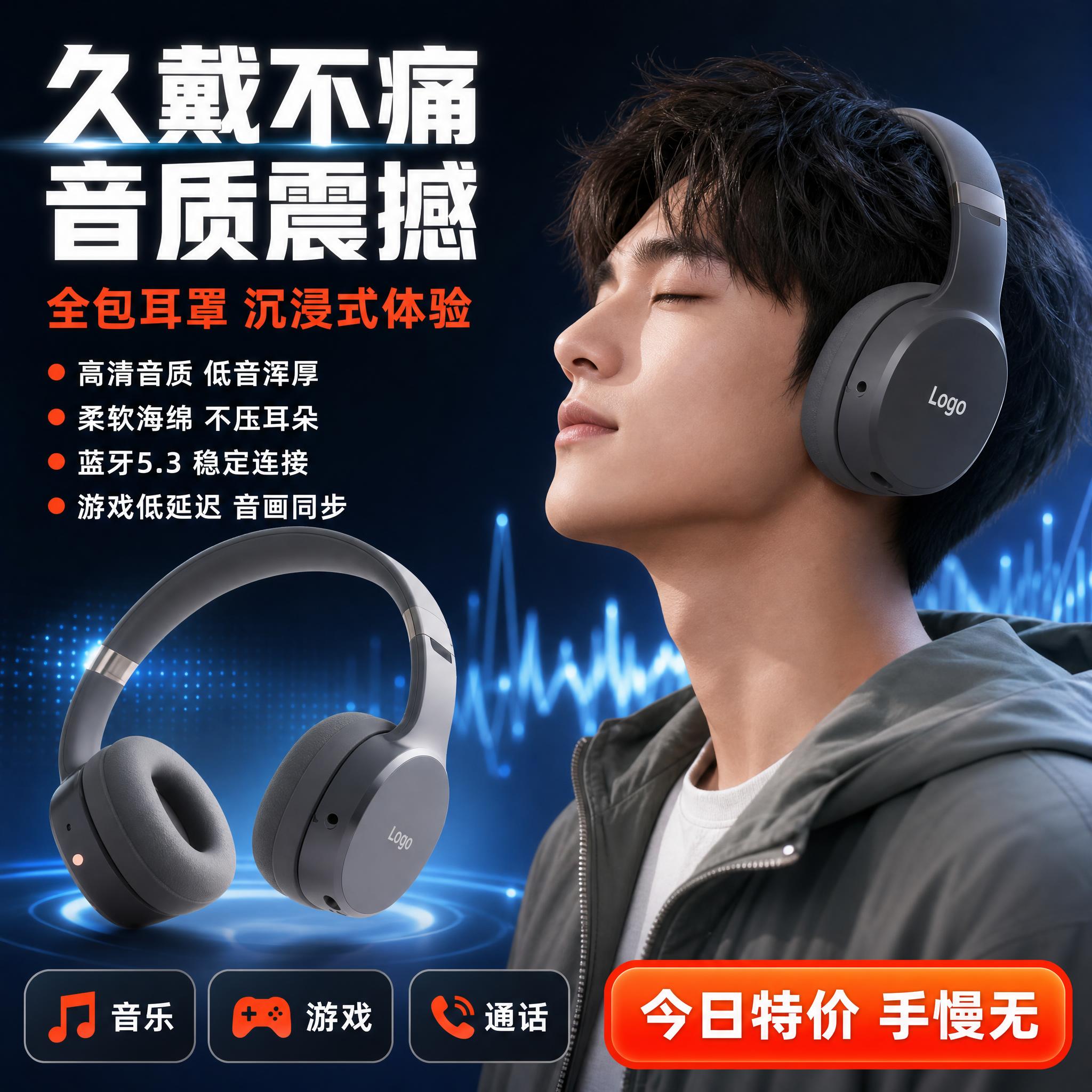 [主图-2] 核心价值+场景佩戴展示。拼多多风格，突出佩戴效果… - 图片创意预览