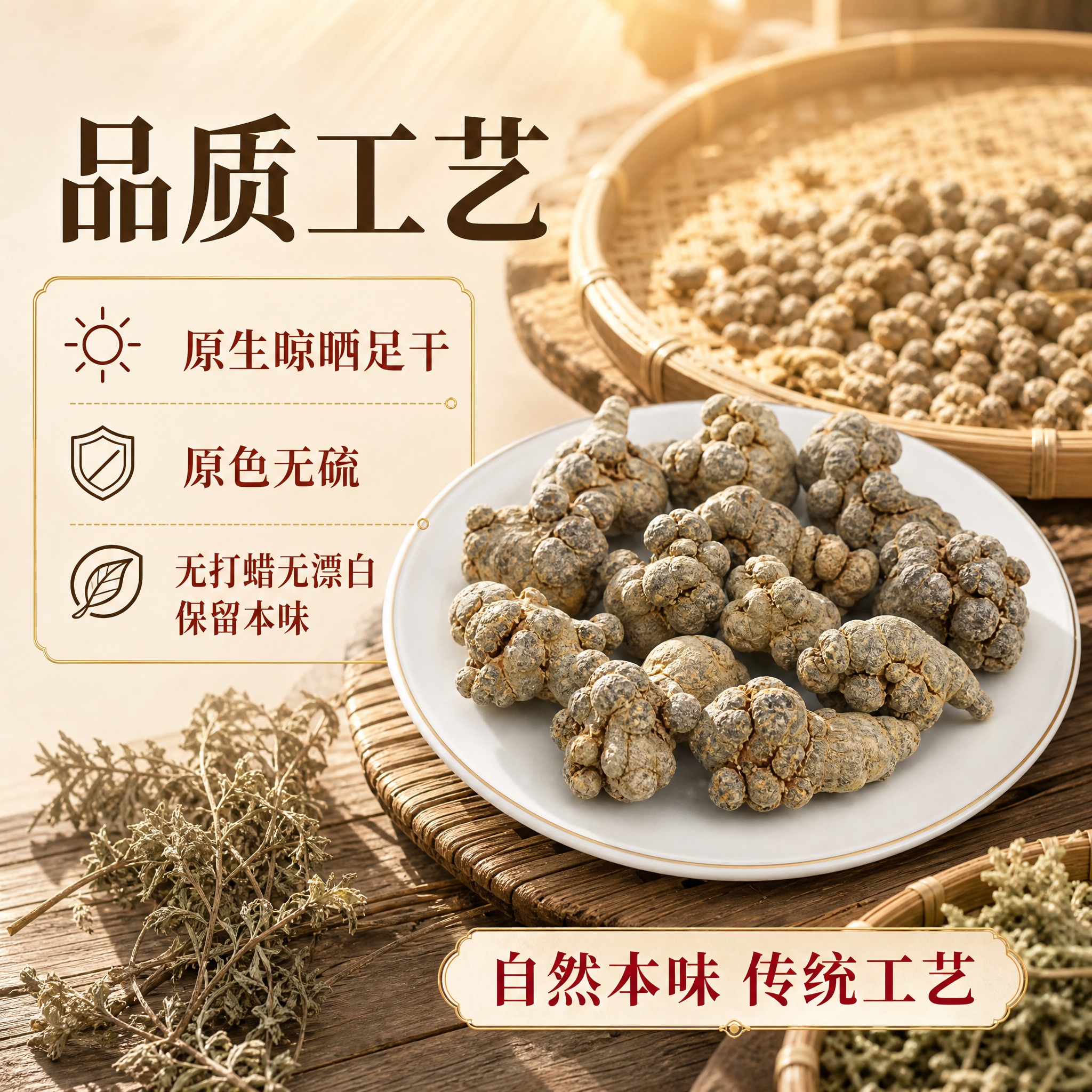 [主图-3] 品质工艺 原生晾晒足干 原色无硫 无打蜡无漂白… - 图片创意预览